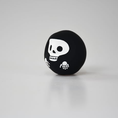 ハロウィンだるま　がいこつ　S　黒