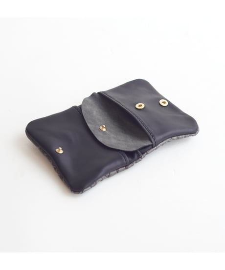 Porosus crocodile×GUIDI CALF 内縫いカード・コインケース