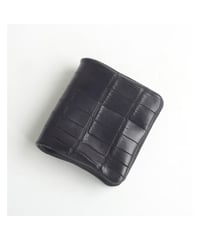 Porosus Crocodil×GUIDI CALF  内縫い折財布