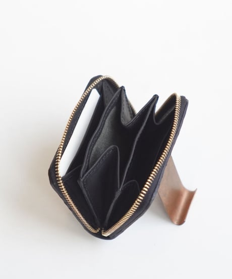 Porosus Crocodile×GUIDI CALF ラウンドジップじゃばら財布