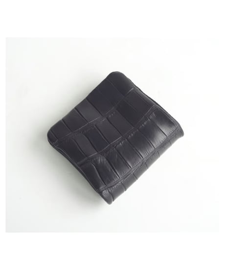 Porosus Crocodil×GUIDI CALF  内縫い折財布