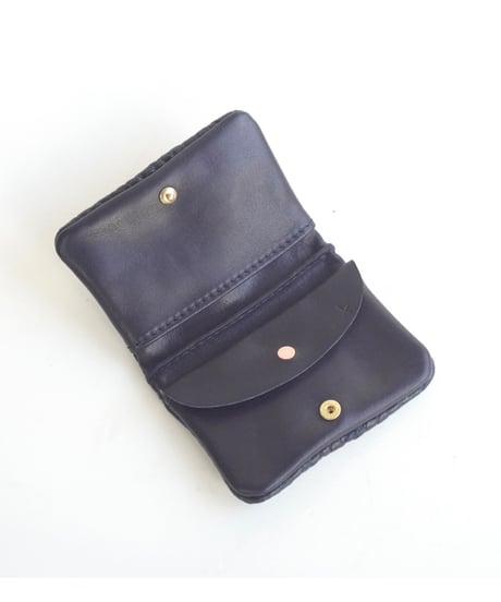 Crocodile×エルバマットNAVY 内縫いカード・ケース