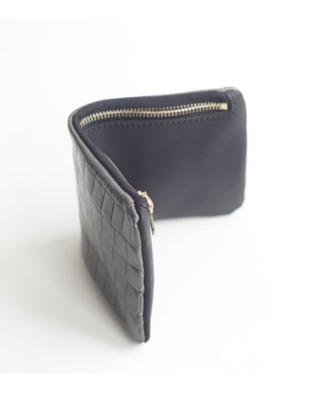 Porosus Crocodil×GUIDI CALF 内縫い折財布
