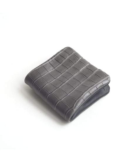 Porosus Crocodil×GUIDI CALF 内縫い折財布