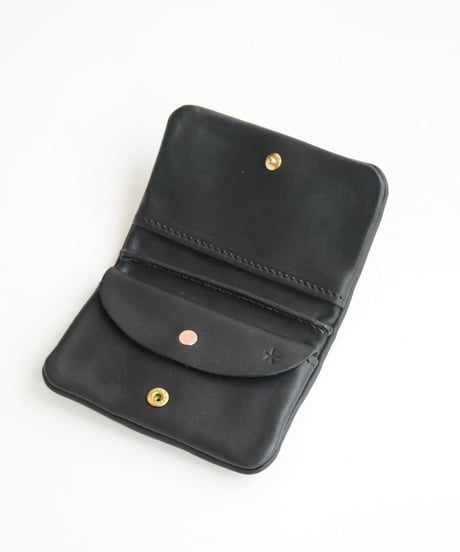 GUIDI CALF 内縫いカード・コインケース  Dカン付き