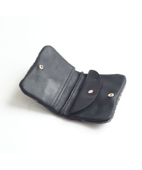 Porosus crocodile×GUIDI CALF 内縫いカード・コインケース