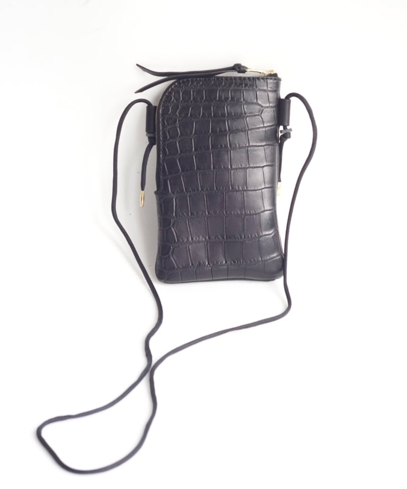 Porosus Crocodile×GUIDI CALF モバイルショルダー | Tochca