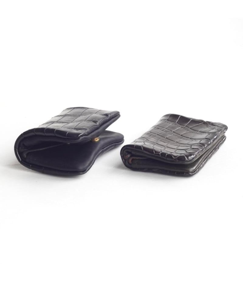 Porosus Crocodile×GUIDI CALF 内縫いカード・コインケース | To Porosus Crocodile×GUIDI CALF 内縫いカード・コインケース | To
