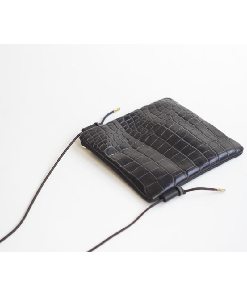 Porosus Crocodile×GUIDI CALF 旅のポーチ | Tochca