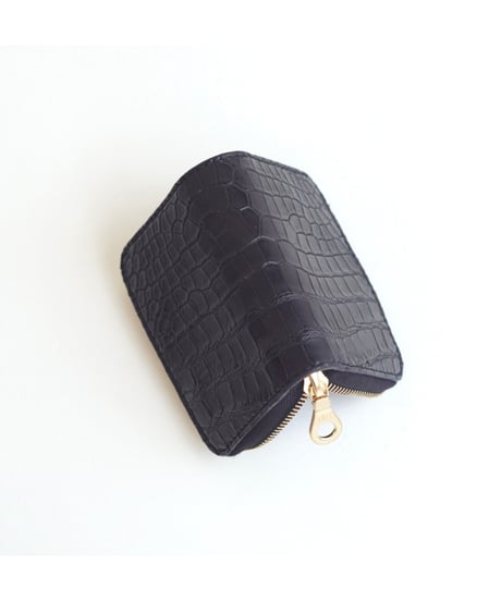 Porosus Crocodile×GUIDI CALF ラウンドジップじゃばら財布
