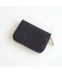 Porosus Crocodile×GUIDI CALF ラウンドジップじゃばら財布