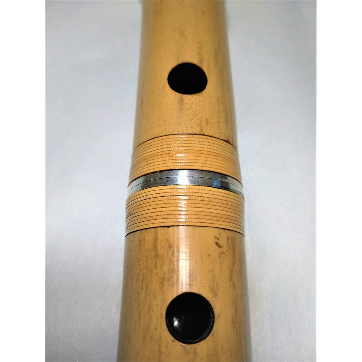 188 尺八　一尺八寸管　玉水銘　歌口銀巻き　名管 188 尺八 一尺八寸管 玉水銘 歌口銀巻き 名管