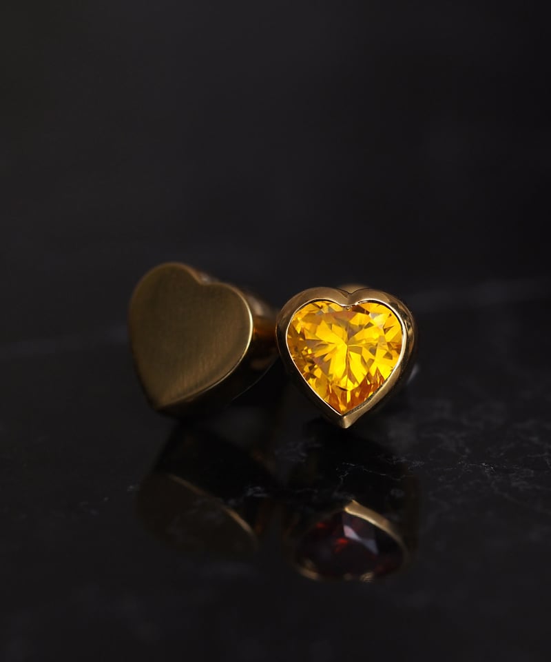 翌日発送可能】 chieko+ heart gold pierce stock ピアス(両耳用