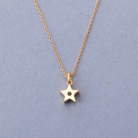 Cutie Star Necklace（石4mm）18k Gold Coating