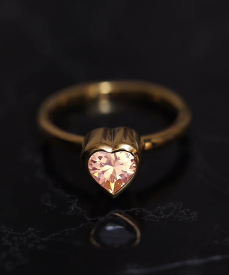 Heart Cocktail Gold Ring