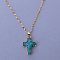 Flower Cross Necklace（18K Yellow Gold）