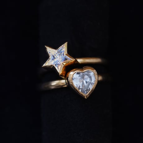 Heart Cocktail Gold Ring