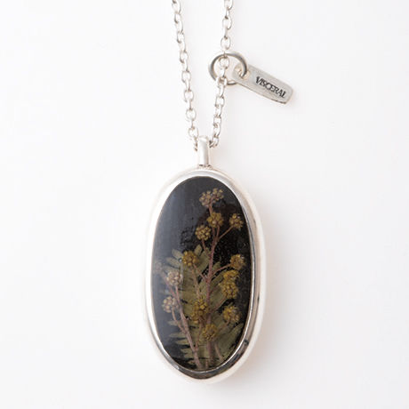 Herbarium Necklace・Mimosa・（Black）