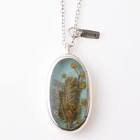Herbarium Necklace  ・Mimosa・（Sky Blue）