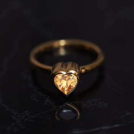 Heart Cocktail Gold Ring