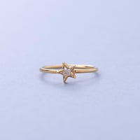 Cutie Star Ring（石4mm）18k Gold Coating