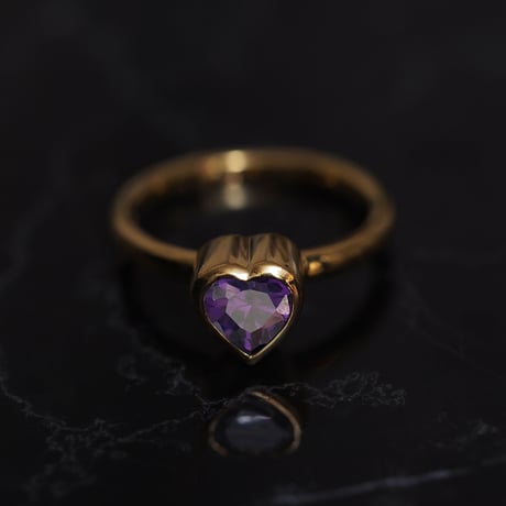 Heart Cocktail Gold Ring