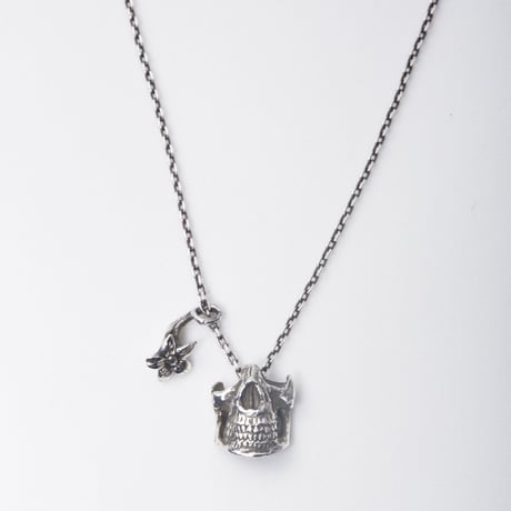 Everlasting Flower Skull Necklace