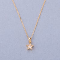 Cutie Star Necklace（石4mm）18k Gold Coating