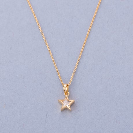 Cutie Star Necklace（石4mm）18k Gold Coating