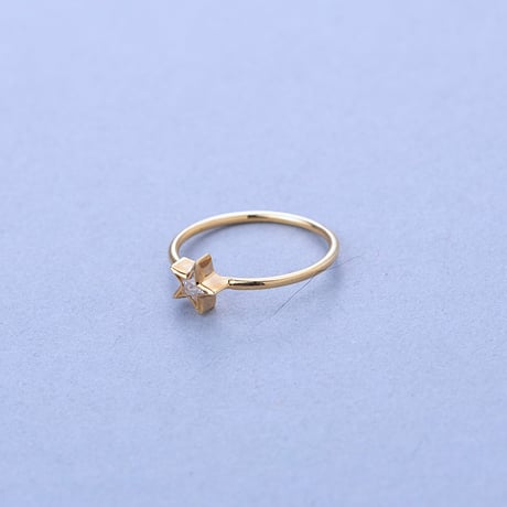 Cutie Star Ring（石4mm）18k Gold Coating