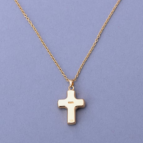 Flower Cross Necklace（18K Yellow Gold）