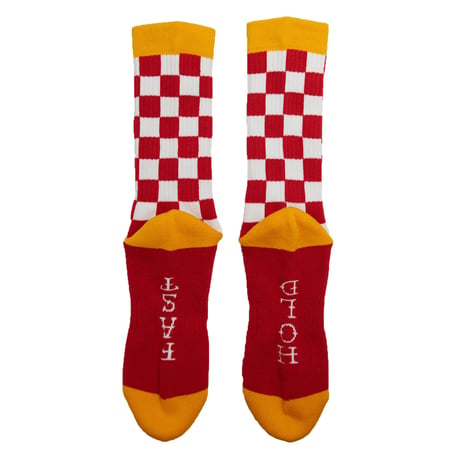 Checker Socks RED