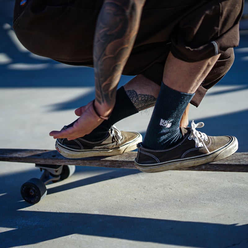 RIB BLACK SOX Black | SURFSKATECAMP Online Store RIB BLACK SOX Black | SURFSKATECAMP Online Store