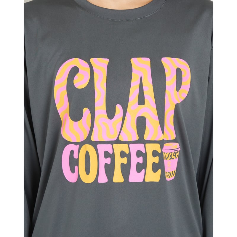 CLAP） CLAP COFFEE DRY LS TEE グレイッシュグリーン | フィット
