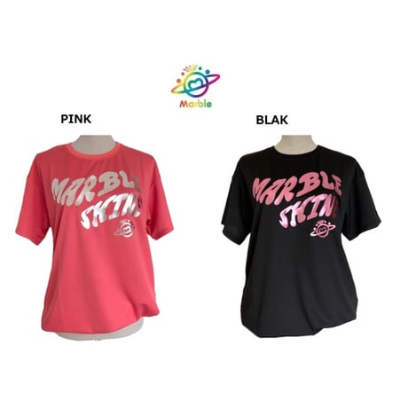 （Marble催事限定商品セール）SU2602-101　ドロスト付BigT　PINK　BLACK　UNISEX M