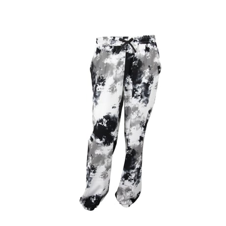 （Marble）U2511-606 タイダイ柄ロングパンツ WHITE×BLACK　UNISEX M ・L ・XL