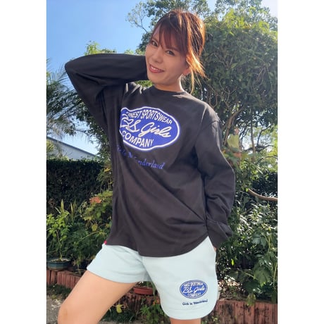 GIW OVAL LOGO W'S SWEAT SHORTS　サックス　SサイズMサイズ