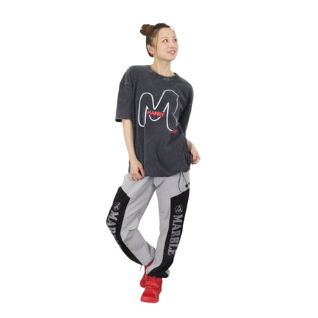 （Marble）U2603-102　デニム風BigT　BLACK　UNISEX M・L・XL