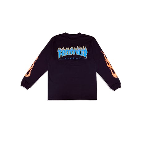 BS FREESTYLERS FLAME LOGO L/SL Tee　ブラック　XLサイズ
