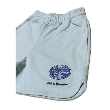 GIW OVAL LOGO W'S SWEAT SHORTS　サックス　SサイズMサイズ