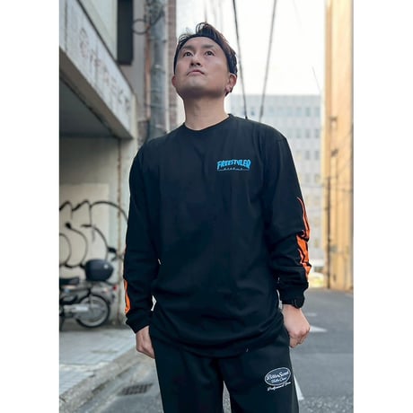 BS FREESTYLERS FLAME LOGO L/SL Tee　ブラック　XLサイズ