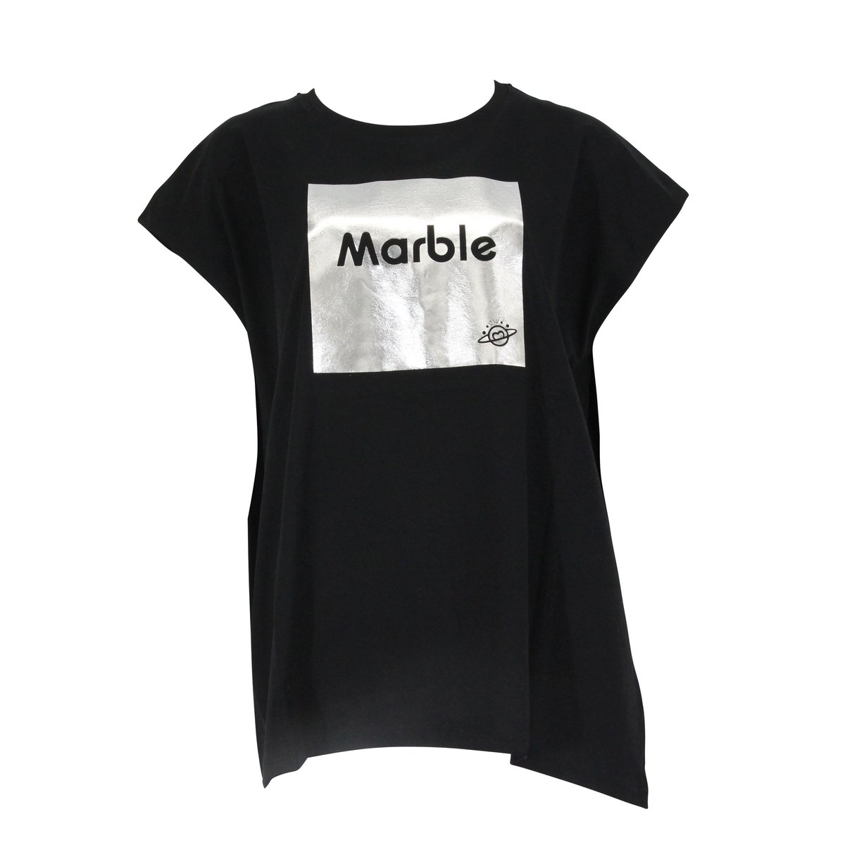 【ほぼ新品】Marble マーブル フィットネス トップス L Marble）L2603-103 オーバーフレンチT BLACK LADIES F | フィ