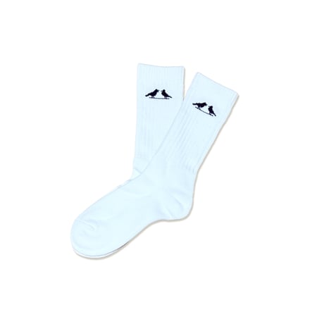 2 BIRDS LOGO CREW SOCK　W（ウィメンズサイズ）：22-25　M（メンズサイズ）：25-29