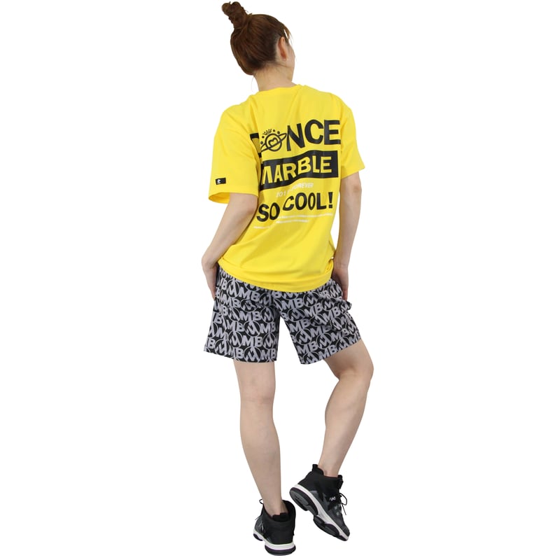 Marble）U2405-805 ハーフパンツ BLACK UNISEX-M ・L ・XL 