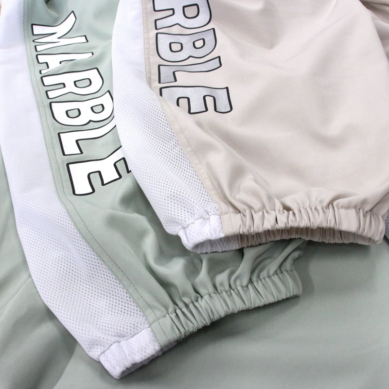 Marble）L2606-606 切替メッシュ付きロングパンツ LIGHTGREEN LAD