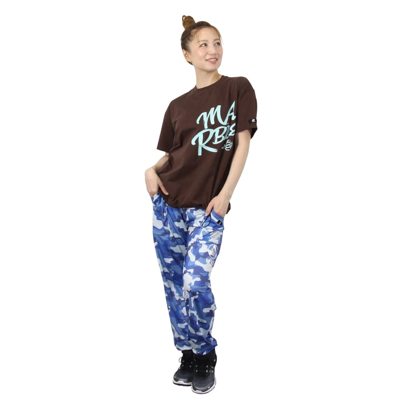 Marble）U2508-605 ストレッチ ロングパンツ BLUE UNISEX M ・L