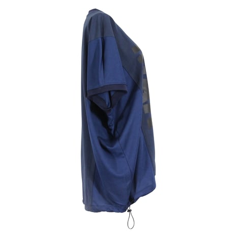 （Marble）L2606-202　異素材切替ドルマンT　NAVY　LADIES F