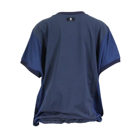 （Marble）L2606-202　異素材切替ドルマンT　NAVY　LADIES F