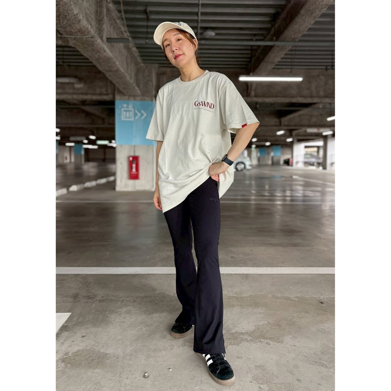 WORK OUT RIB FLARE LEGGINGS BLACK（ブラック） MサイズLサイ