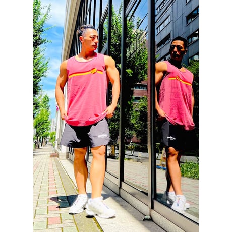 BSCRUZ CIRCLE LOGO GARMENT DYED TANK　クリムゾン　LサイズXLサイズ